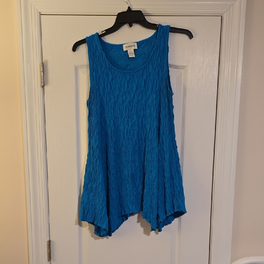 Peck & Peck Blue Sleeveless Tunic